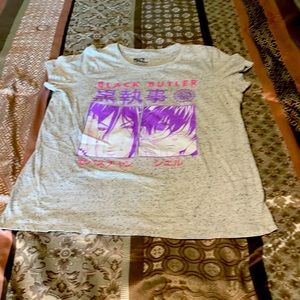 Black Butler anime gray tee